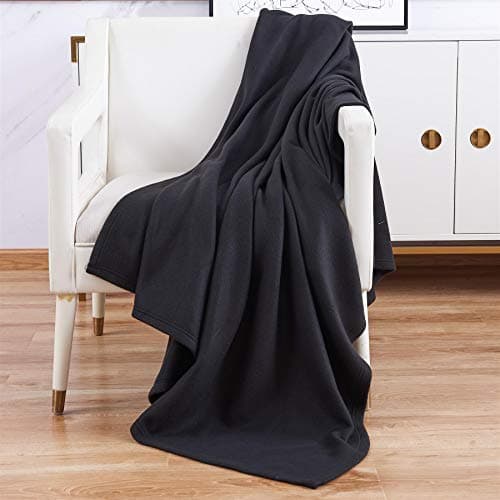 Adore Home Soft Warm Polar Fleece Blanket Large - Cosy Throw for Sofa, Bed, Travel, Car and Camping, 120x150cm, Black — view 6