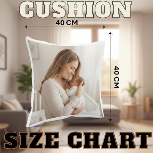 Personalised Cushion Cover | Customised Pillow Cover with Any Text & Photo | Personalised Gifts, Mothers Day, Valentines Day, Birthday, Anniversary & Wedding (Single Side Print) — view 2