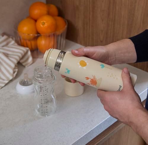 Miniland Thermo Water Bottle 500ml, Stainless Steel Baby Thermos for Liquids, Thermos Flask, Keeps Hot and Cold for Over 12 Hours, Airtight Seal and Anti-Drip System | Crabsy — view 4