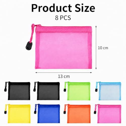8PCS Small Zip Bags, Travel Pouch Set for Makeup & Toiletries Organizer — view 2