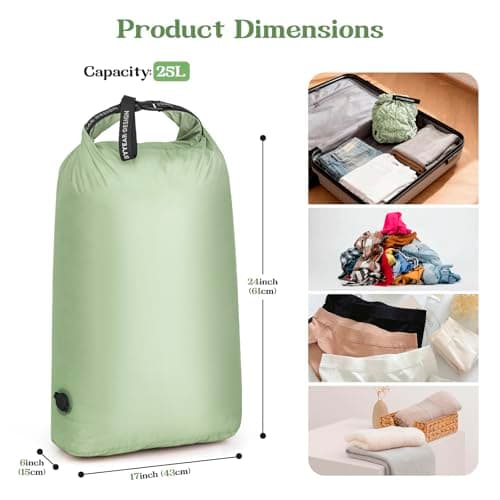 ByYear Travel Laundry Bag for Dirty Clothes, Waterproof Compression Bag — view 2