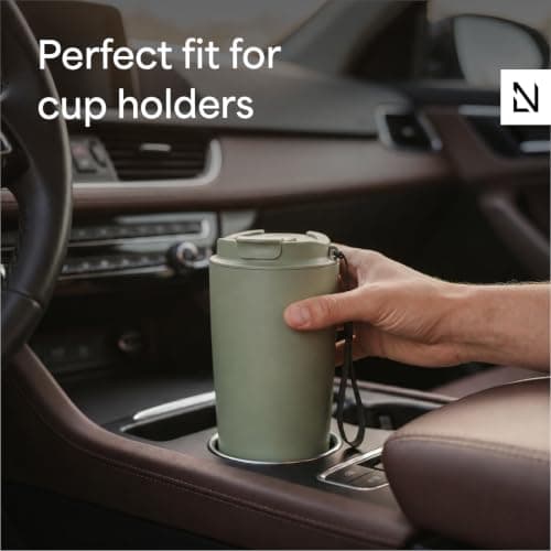 LARS NYSØM Thermo Coffee Mug to go 500ml - Coffee Cup Travel Mug with Strap — view 5