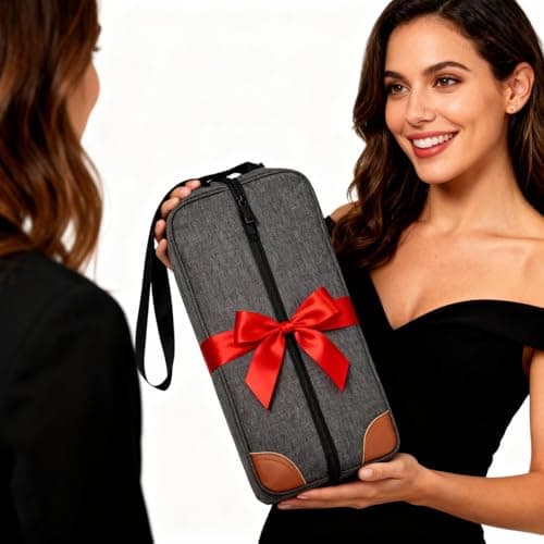 Wine Bag,Insulated Cooler Bag with Wine Glasses Steel Corkscrew Bottle Opener and Napkins Portable Wine Gift Bag for Picnics,Party,Travel (Gray) — view 2