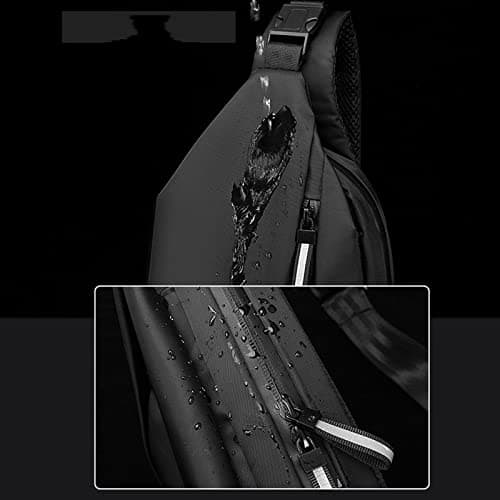 Magnetic Closure Pockets Large Casual Genuine Multifunctional Cowhide Leather Vest Motorcycle Biker Leather Bag Paper Carry Bags, black, standard size, duffel backpacks — view 3