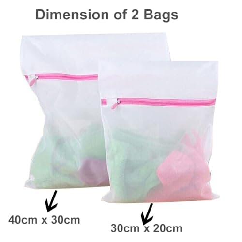 Wash Bag Nylon With Zip Delicates Laundry Bag Zipped Travel Storage Bag Laundry Washing Bag Fine For Lingerie Sweater Garment Undergarment Delicates Blouse 2 sizes (Washing Bag) — view 3