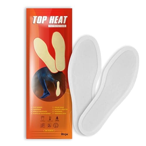 Nivja Top Heat Foot Warmers – 8 Hours Warmth – Air Activated – Instant – 100% Natural Heat (Pack of 1, Medium)