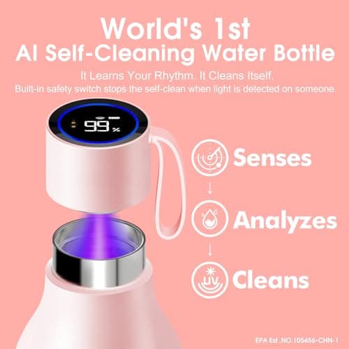 VSITOO S1 Max 33oz Insulated Stainless Steel Self-Cleaning Water Bottle — view 2