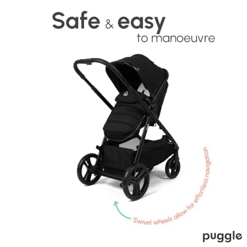 Puggle Memphis Double Pram & Travel System (Midnight Black) — view 5