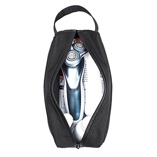 Toiletry Bag for Men, Etercycle Portable Travel Wash Bag, Waterproof Toiletries Cosmetic Organizer Bag, Gym Shaving Shower Bathroom Bag, Dopp Kit Make Up Bag with Handle (Black) — view 3