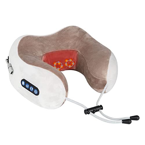 Neck Massager, Electric Neck Massager Deep Tissue 3D Kneading, with 3 Force Levels and 3 Modes, Rechargeable Massage Cushion Pillow for Pain Relief at Home, Office