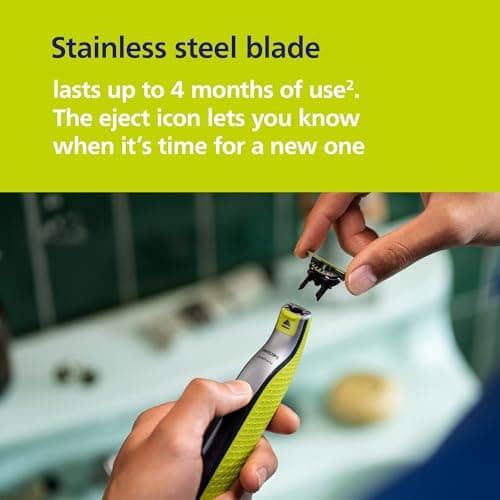 Philips OneBlade 360 Hybrid Face - Electric Beard Trimmer and Shaver, with 360 Blade Innovation, 2X 360 Blade for face, 5in1 Adjustable Comb, (Model QP2734/30) — view 6