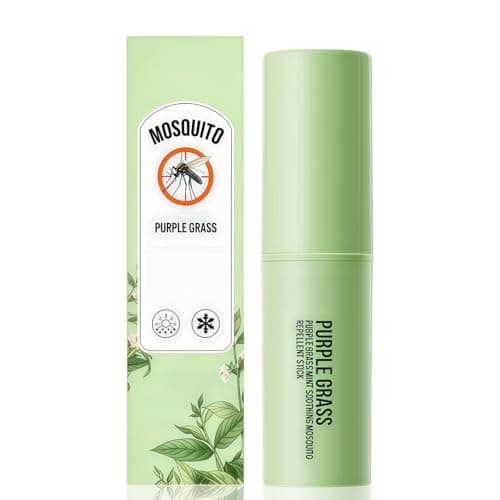 Purple Grass Mosquito Bite Relief Stick & Bite Cream, Dual-Action Insect Bite Relief for Itchy Skin, Sooth and Repel Mosquito Bites, Portable Essential On-The-Go Outdoor Travel Bite Relief Stick