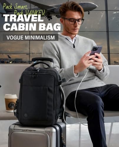 VANKEV 40x20x25 Ryanair Cabin Bag Underseat Travel Backpack Hand Luggage — view 2