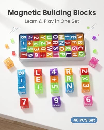 Kaaeiccr Travel Magnetic Tiles 40PCS — view 2