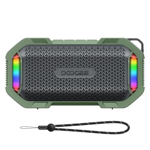 DOOGEEEco MagGrip Magnetic Portable Bluetooth Speaker, IP67 Waterproof Wireless Portable Speakers Bluetooth with RGB Light, 10W Loud Stereo TWS Pairing Bluetooth Speakers for Outdoor Kitchen - Green
