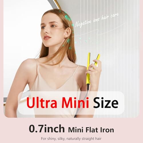 ANGENIL Pro Ultra Mini Straightener Short Hair, Dual Voltage 1.8cm, 20sHeat — view 2