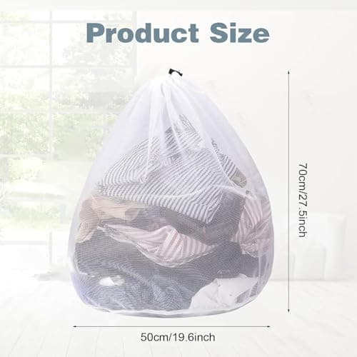 Mesh Laundry Bag 50 x 70 cm, Reusable Laundry Bags for Delicates — view 2