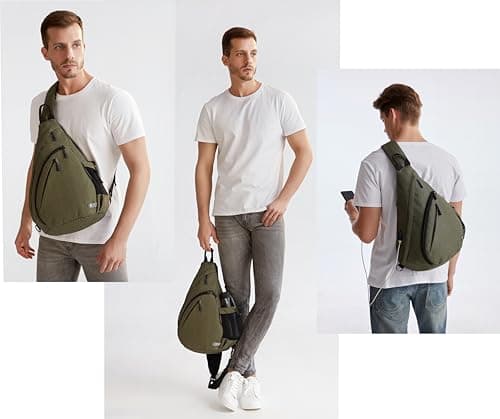 TurnWay Sling Bag Cross body Shoulder Bags with USB Charging Port — view 2