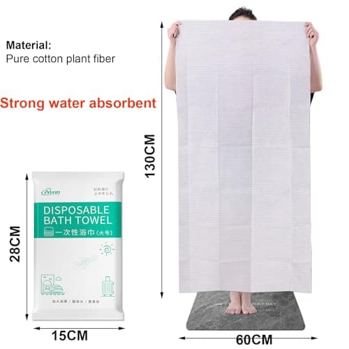 Disposable Bath Towel Bed Travel Camping Incontinence Spa Adult Hotel Shower DRY Throw Away Single Use Beach Bed Bath Extra Large Wet Wash For Adults Hair Salon Emergency Fully Body Patient — view 6
