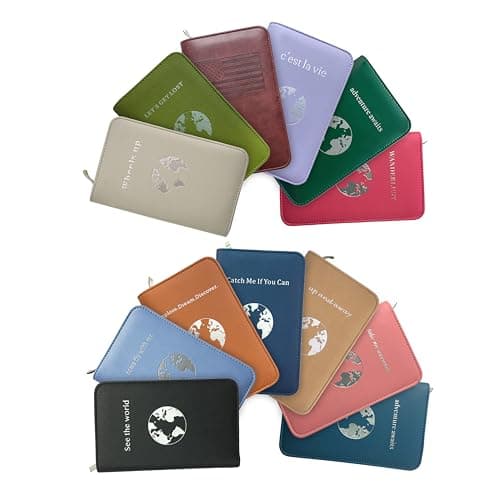 Phone Charging Passport Holder - Travel Wallet with Removable Power Bank holds money, cards, phone, travel docs- RFID Blocking - Compatible with All Phones - Travel Accessories, Lavender, Phone — view 6