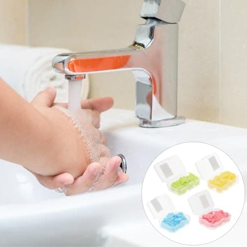 JEWEDECO Disposable Soap Paper Sheets with Plastic Box, 10pcs Pocket Size Foaming Hand Wash for Travel and Daily Use, for Back to School Party and Outdoor Soap Paper Convenience Random Random Color — view 5