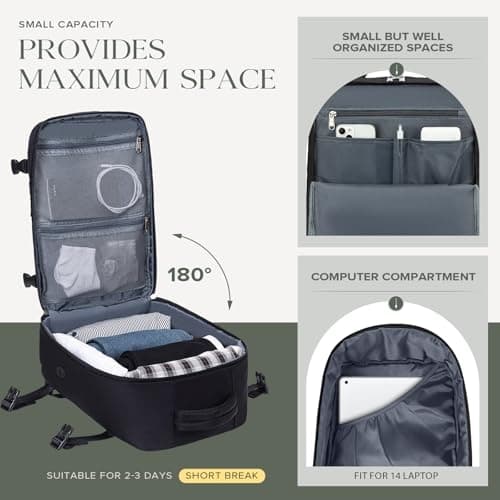 Hayayu Ryanair Cabin Bags 40x30x20 Underseat Carry-on Backpack Hand Luggage — view 5