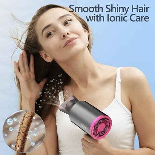Travel Hair Dryer for Women Men-DEWILY Powerful Foldable Ironic Hairdryers — view 5