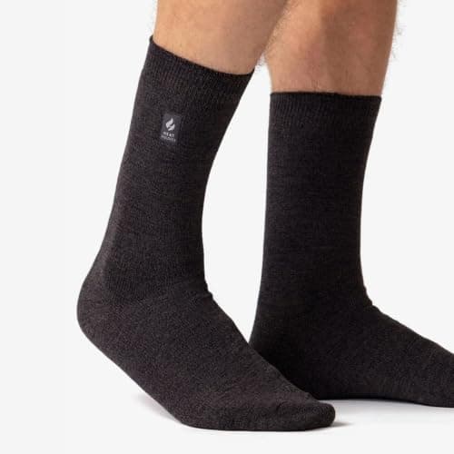 HEAT HOLDERS Ultra Lite - Mens Thin 1.0 TOG Winter Warm Lightweight Casual Thermal Dress Socks (6-11 uk, Black) — view 5