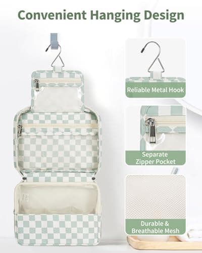 Narwey Travel Hanging Toiletry Bags for Women, Wash Bag for Toiletries — view 2