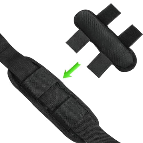 ANBOO 2 Pack Shoulder Strap Pads for Bags - Black Removable Non-Slip Cushion Pads (7.5x22cm) for Backpacks, Luggage, Guitar Straps - Pressure Relief & Comfort — view 6