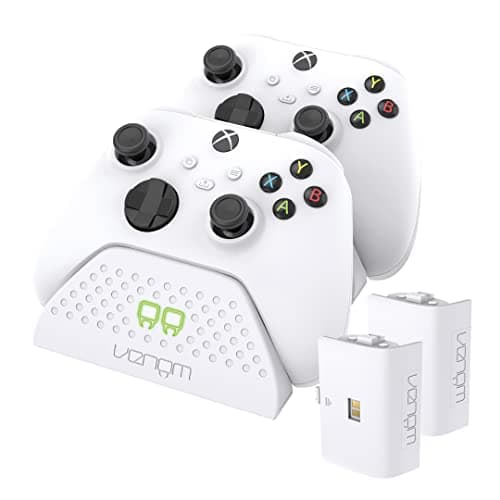Venom Twin Charging Dock with 2 x Rechargeable Battery Packs - White for Xbox Series X & S/Xbox One