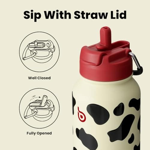 BOTTLE BOTTLE Insulated Water Bottle 950ml Stainless Steel with Straw and Pill Box — view 3
