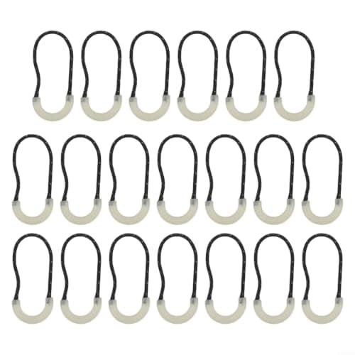 Accarugty 20 Pack Glow in Dark Zipper Pull Replacement Rope, Luminous Zipper Tabs, For Backpacks Camping Tent Luggage Suitcase Repair Kit, White — view 3