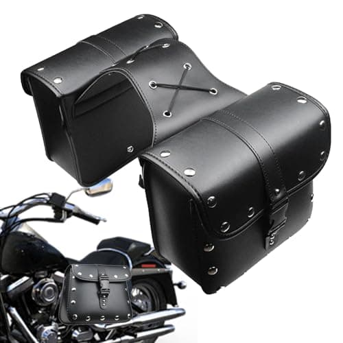 Motorcycle Throw Over Saddlebags, Motorcycle Saddle Pannier Side Bag, Storage Tool Bag with Multiple Separation Layers for Sports, and Cruise Motorcycles