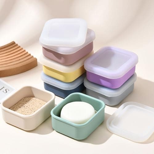 Travel-Friendly Silicone Soap Container with Drain, E S SIZE, E S SIZE — view 4