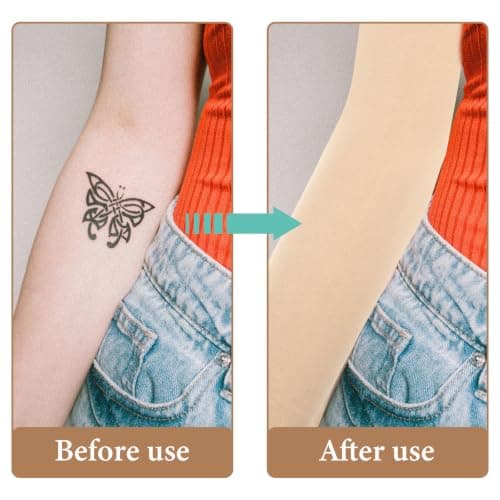Gadpiparty Tattoo Cover Arm Sleeve Compression 2pcs for Women, Khaki Cloth — view 3