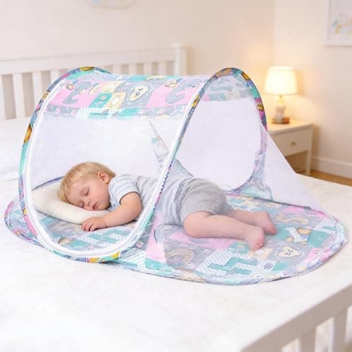 Foldable Baby Bed Mosquito Net, Mosquitonet For Travel Cot, for Baby for Infant Bed, for Home, Portable for Beds, Camping, Travel, Patios — view 6
