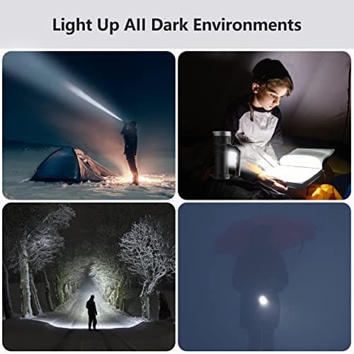 Lookka LED Torch USB Rechargeable, Super Bright Lantern Light with Handle and COB Work Light, 4 Modes Waterproof Searchlight for Camping, Hiking, Home,Farm,Hunting and More (a) — view 6