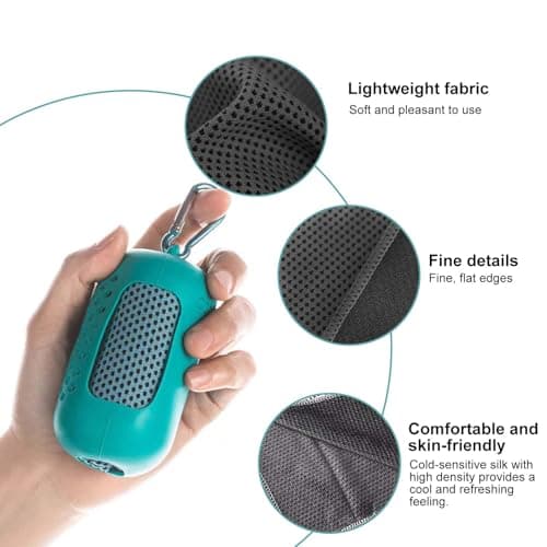 Gym Towels, 3 Pack Cooling Towel Soft Microfiber with Portable Silicone Sleeves, Breathable Instant Towels, Microfiber Soft Quick Dry Gym Towel for Sport Camping Swim Fitness(30 x 90cm, 3 Colors) — view 3
