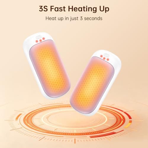gabless Hand Warmers Rechargeable 2 Pack, Electric Handwarmers Portable Hand Warmer Reusable with 3 Levels Heat USB Pocket Warmer, Great Warm Gifts for Men Women Outdoor Camping Golf — view 2