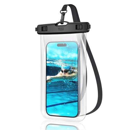 YOSH Waterproof Phone Pouch [Borderless Design], Fits Up to 7.0", Clear