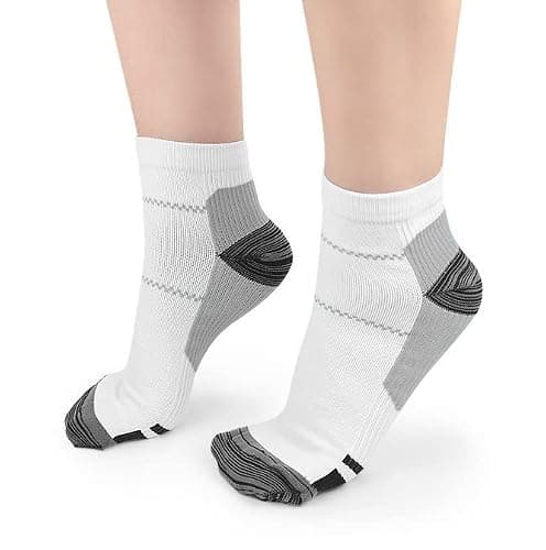 XIMISUN 7 Pairs Compression Socks for Women & Men Plantar Fasciitis Relief Foot Pain, Arch Support- Upgraded Sport Compression socks Best for Athletic Running Medical Pregnant (S-M, 7 colors) — view 5