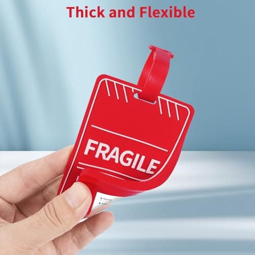 MEDMAX 2 Pack Fragile Luggage Tag with Name ID Card — view 3