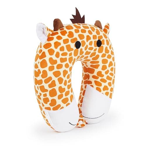 Mousehouse Gifts - Orange Giraffe Memory Foam Travel Pillow, Plush Neck Support for Kids and Adults — view 4