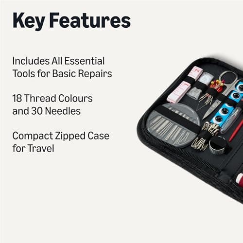 Amazon Basics Portable Travel Sewing Kits, Large, Black — view 2