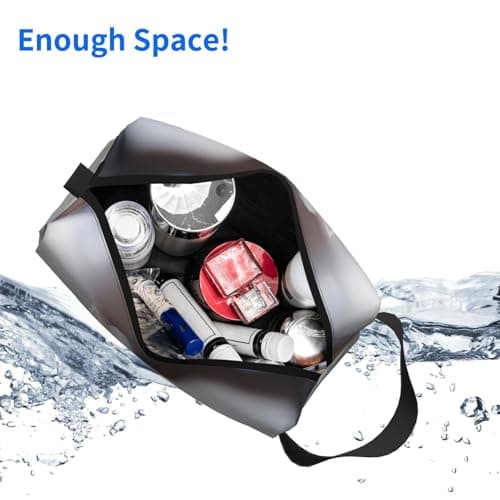 Large Travel Cosmetic Bag â€“ Reusable Maroon Hamster Print Dopp Kit for Toiletries, Portable Organizer for Men and Women, White, One Size — view 5