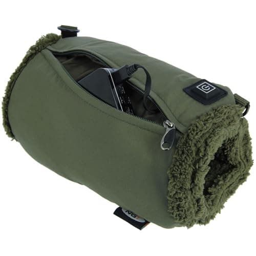 Fishing Hand Warmer 3 Heat Settings, Soft Fleece Lining, Adjustable Shoulder/Neck Strap, Powerbank Powered with Camo Snood, Carp Fishing, Camping, and Outdoor Activities — view 5