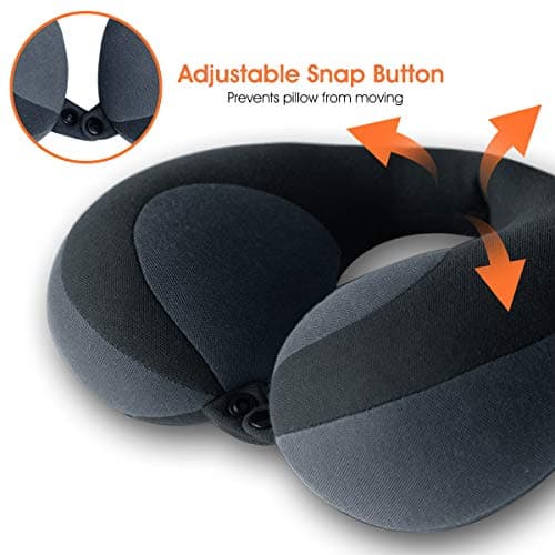 INFANZIA Kids Travel Pillow, Chin Support for Car Seat & Plane, Black — view 4