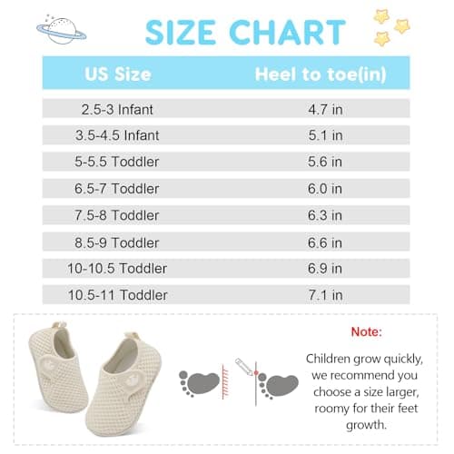 Toddler Trainers Barefoot Baby Shoes Lightweight First Walking Sneakers for Indoor Outdoor Activity Beige 12-15 Months — view 6