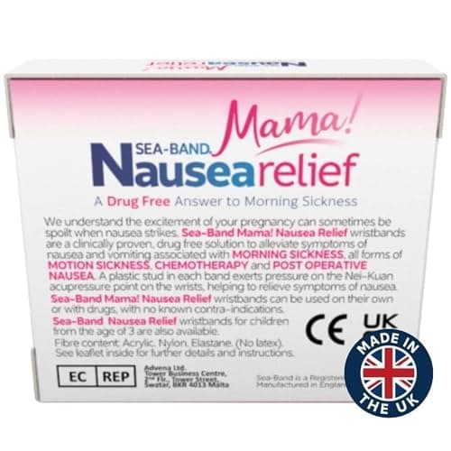 Sea-Band Mama! Grey Travel & Motion Pregnancy Sickness Wristbands, 1 Pair — view 2
